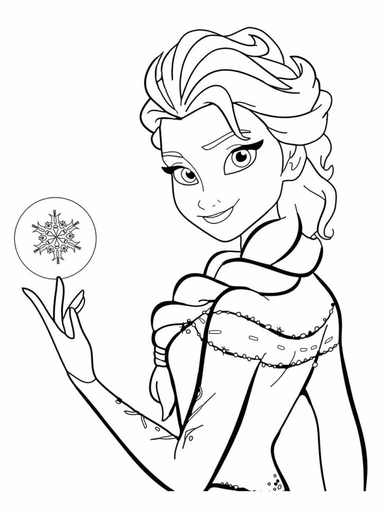 Imagem Frozen para Colorir