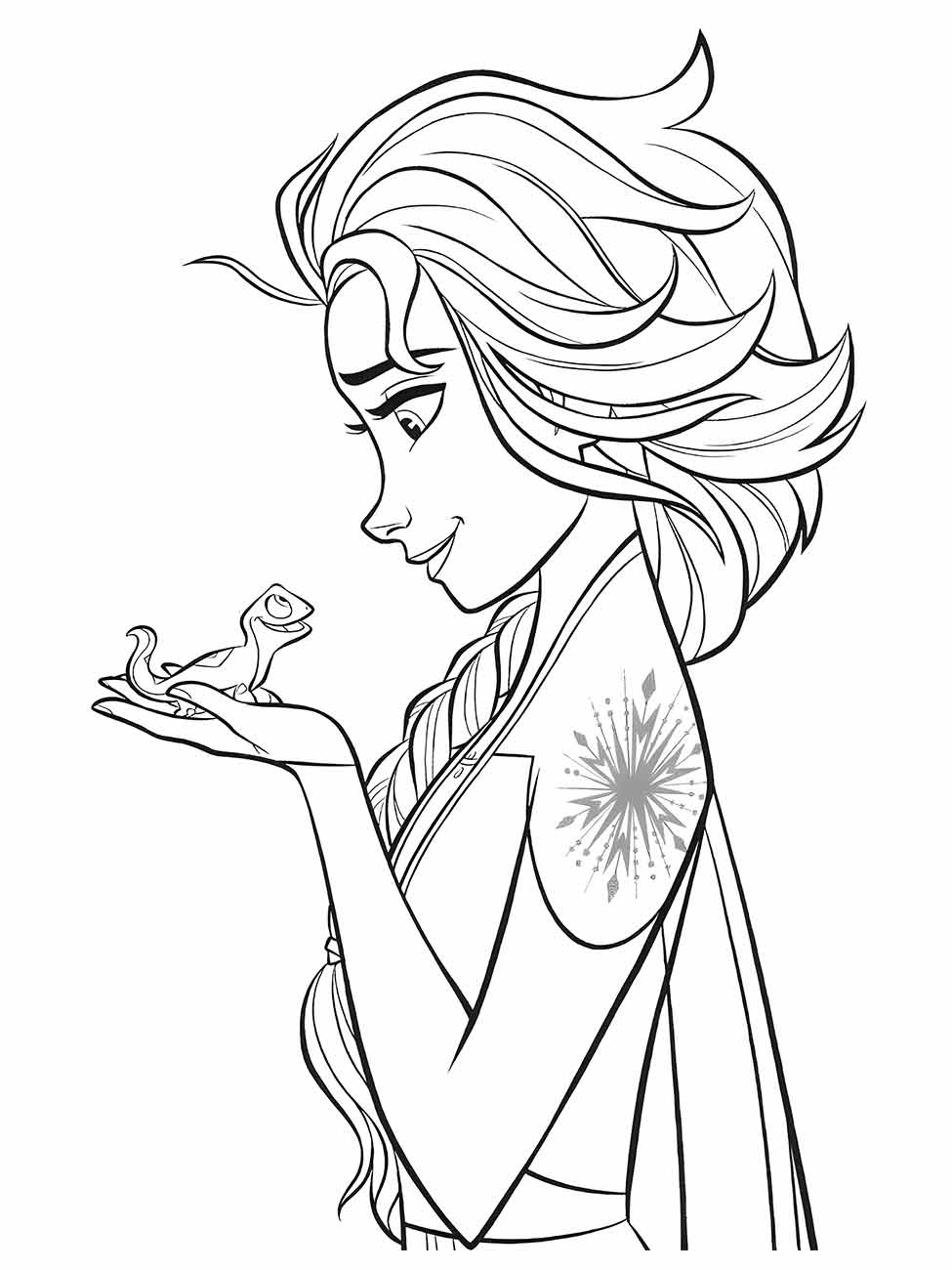 Desenho Elsa Frozen para Colorir