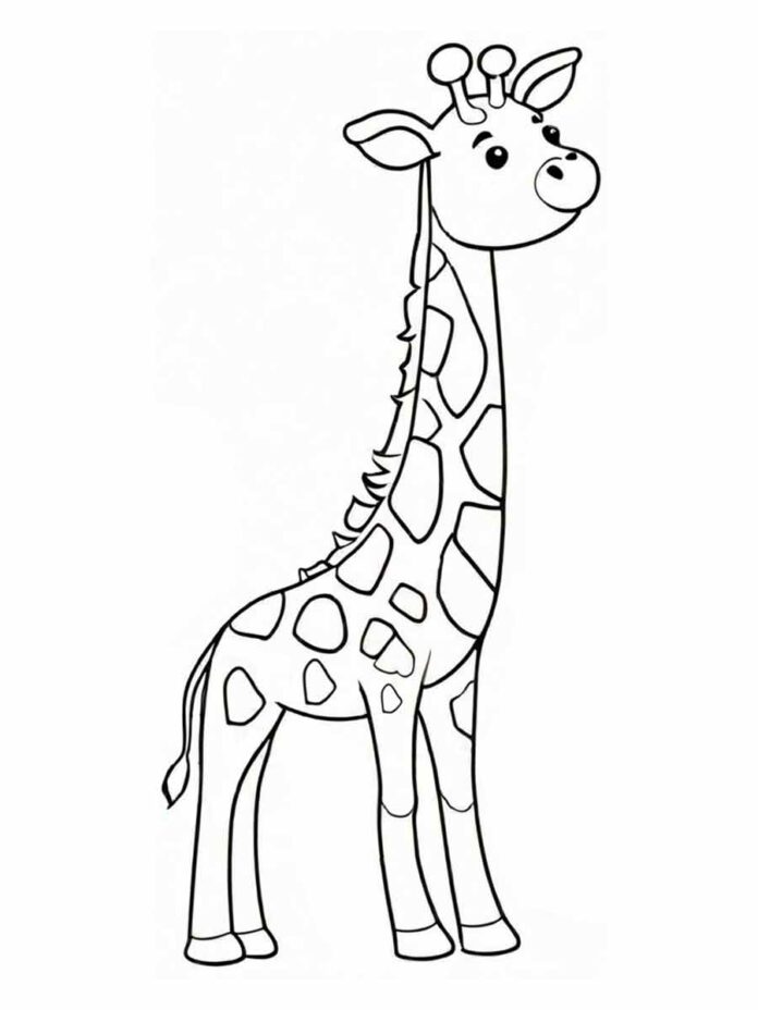 39 Desenhos De Girafa Para Colorir 2175