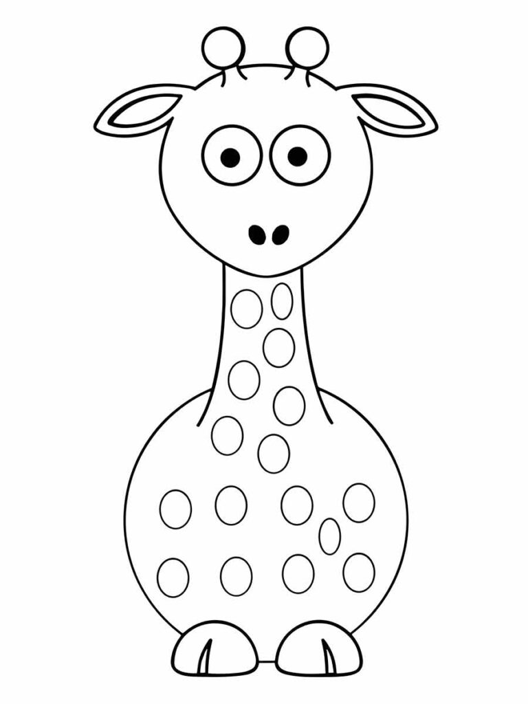 Desenho de Girafa para imprimir e colorir