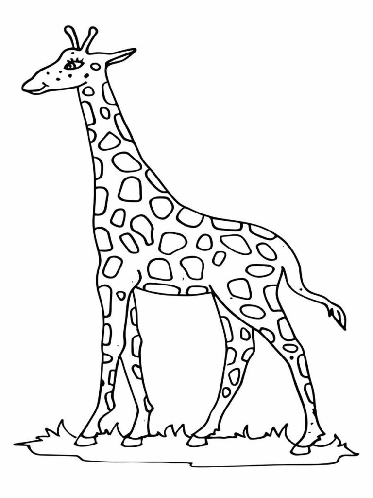 Desenho do Girafa para pintar e colorir