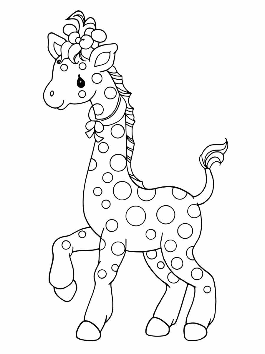 Página de Desenho da Girafa para Pintar