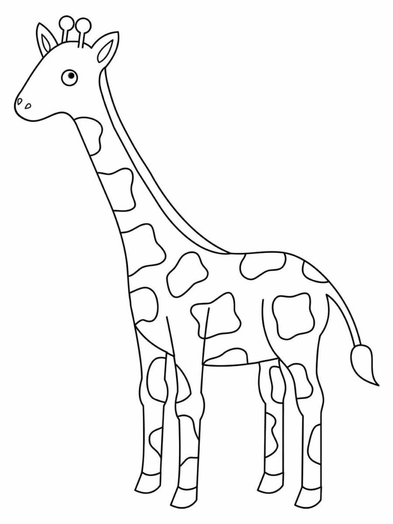 desenho de Girafa para imprimir