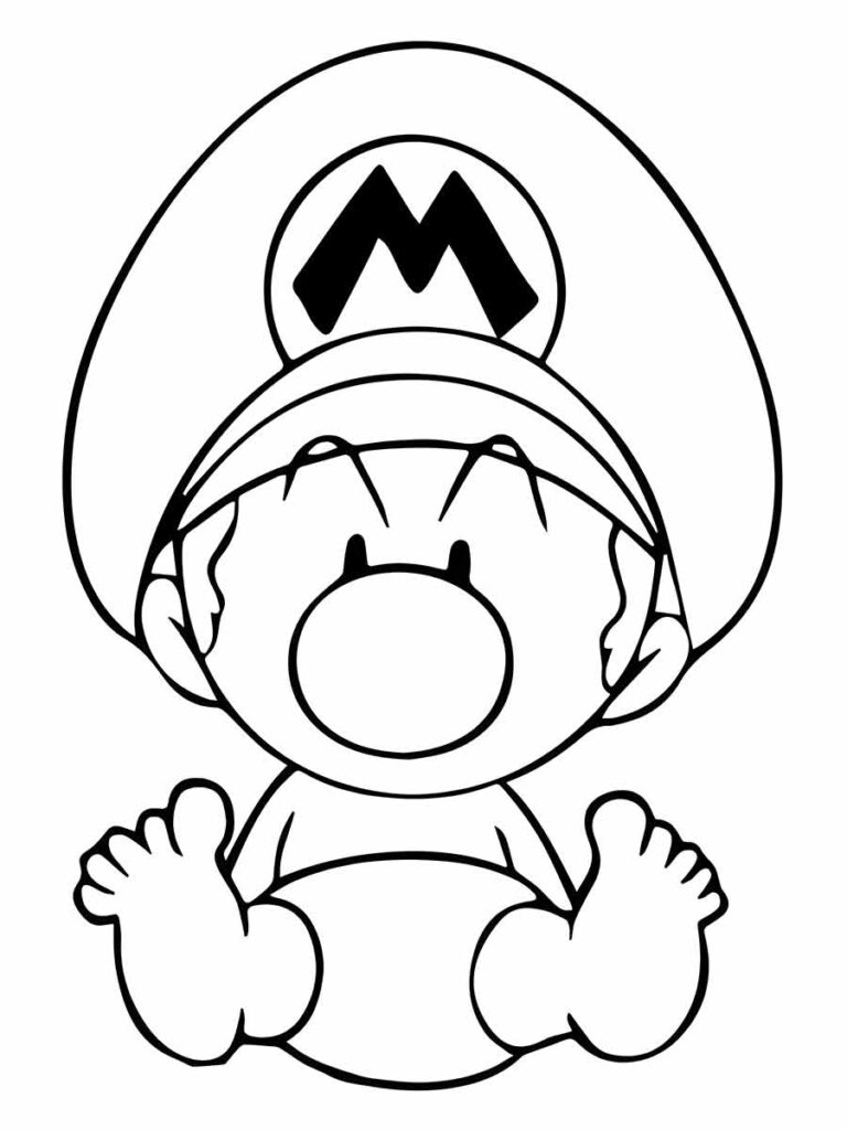 94 desenhos do Super Mario Bros para colorir