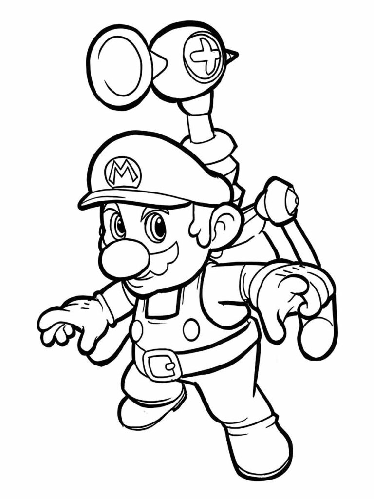94 desenhos do Super Mario Bros para colorir