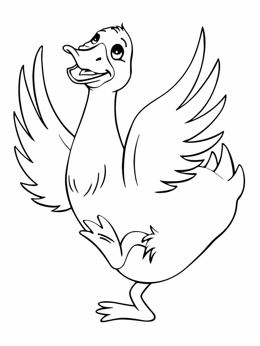 Desenhos para colorir de desenho de um pato para colorir online  