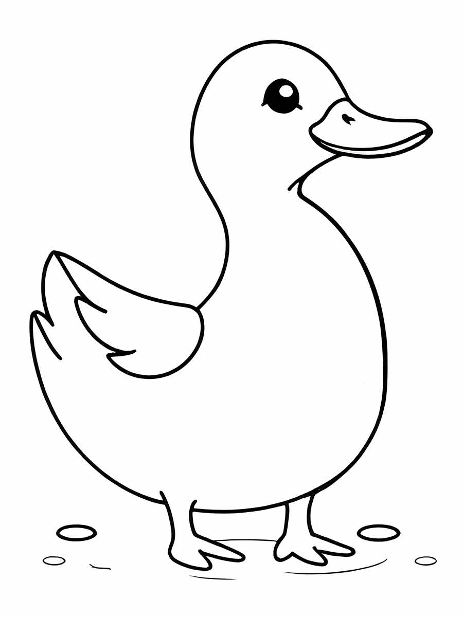 desenho de pato fofo para colorir