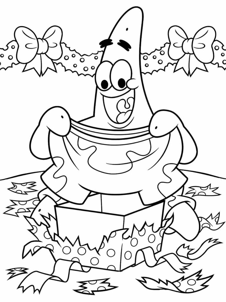 Patrick para colorir - Bob Esponja