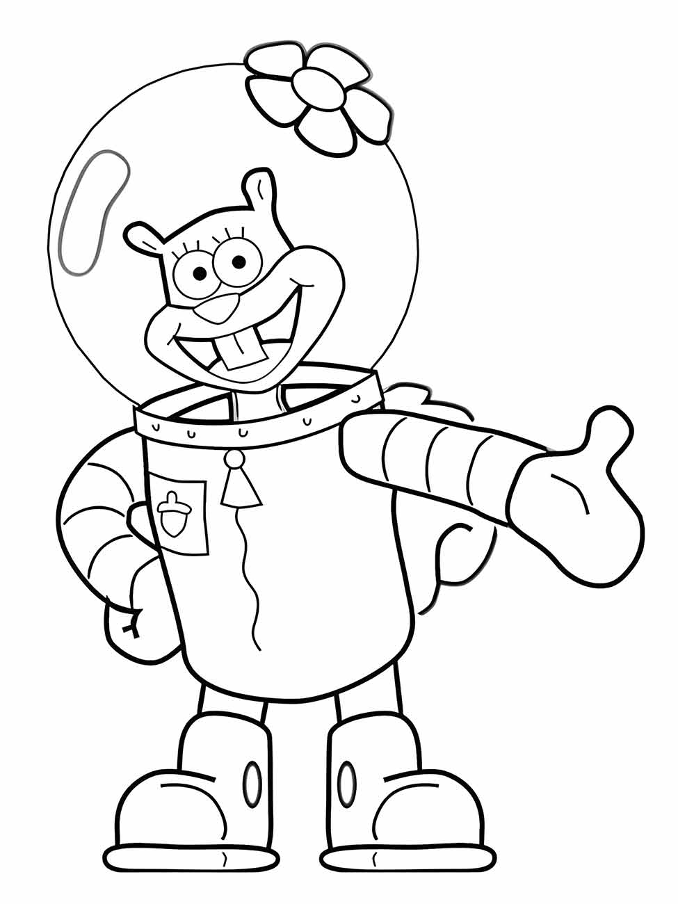 Sandy para colorir - Bob Esponja