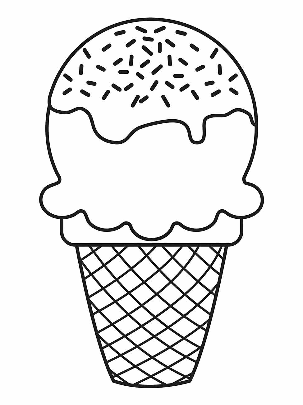 Desenhos para colorir de sorvete - doces e divertidos para