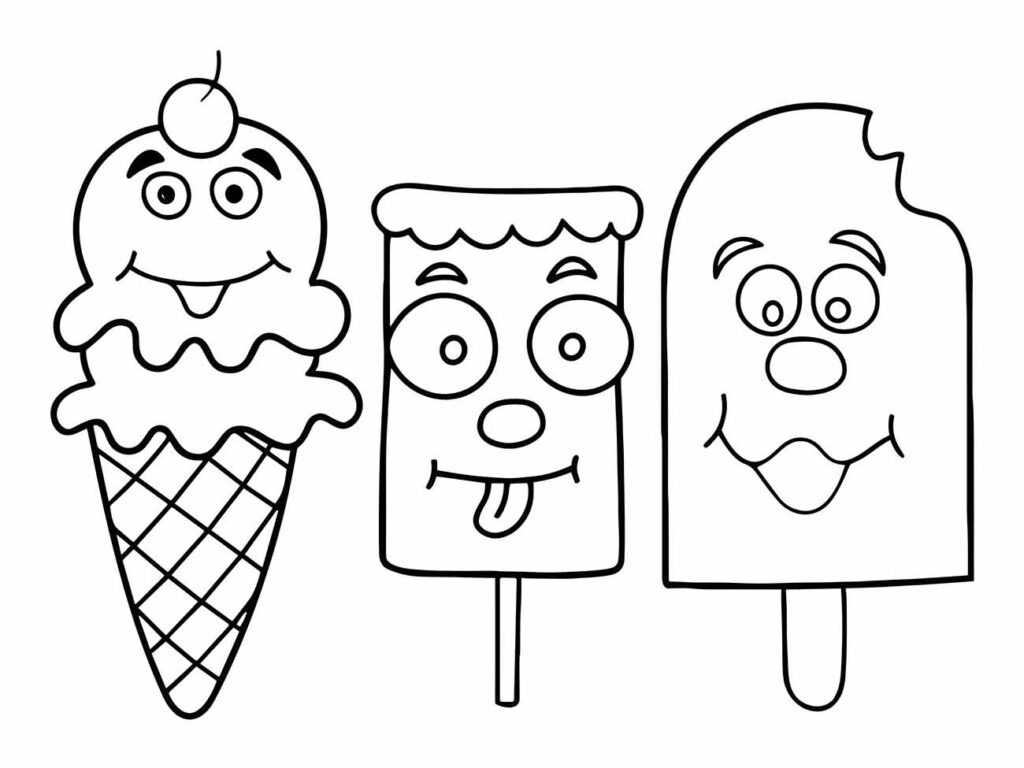 Desenhos Sorveteria para Colorir