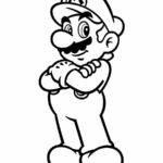 Desenho para colorir de Mario, o herói dos jogos da Nintendo.