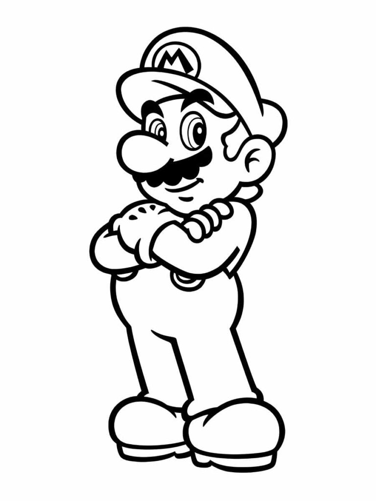 94 desenhos do Super Mario Bros para colorir