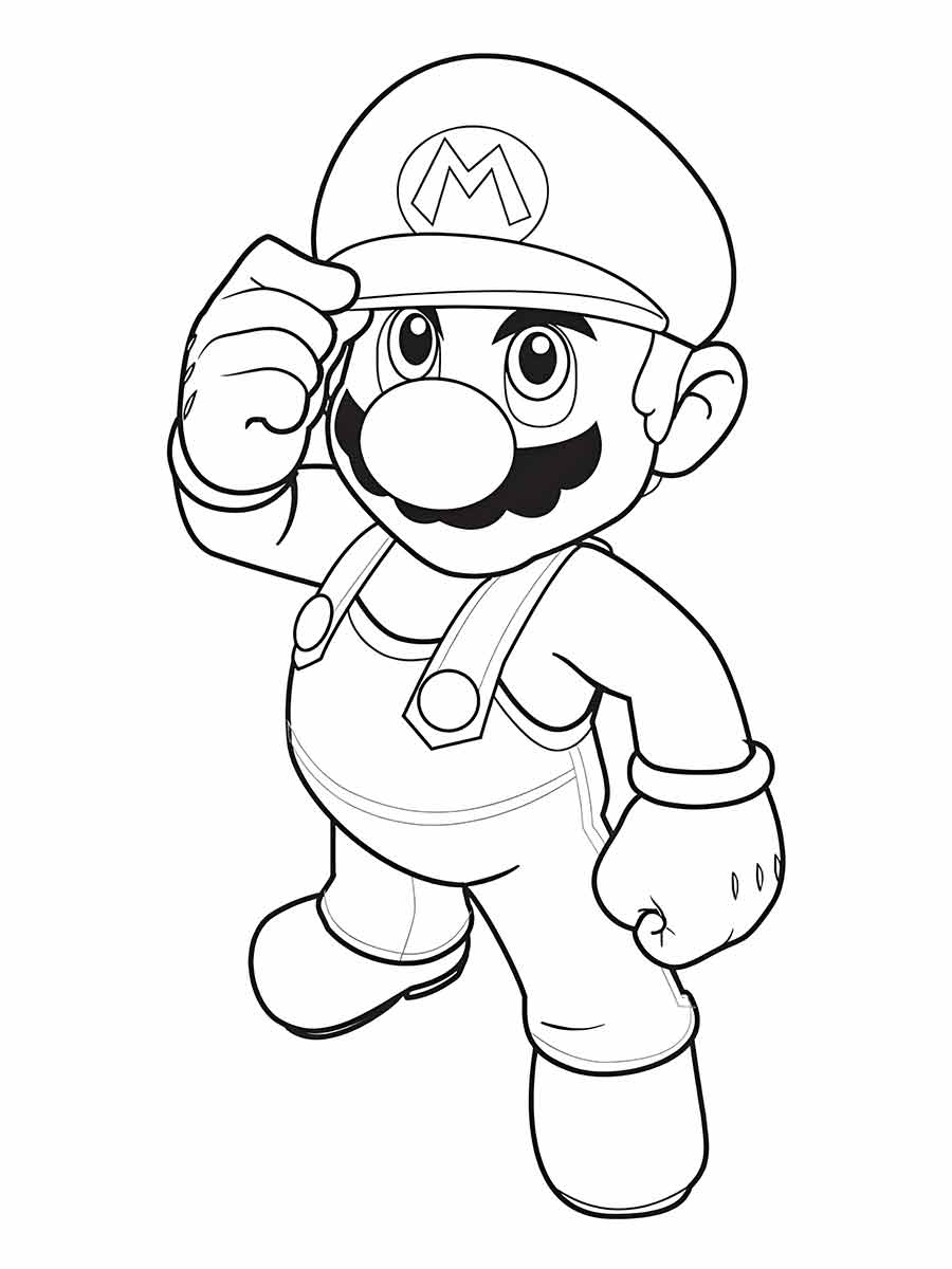 Colorir desenho do Mario Bros