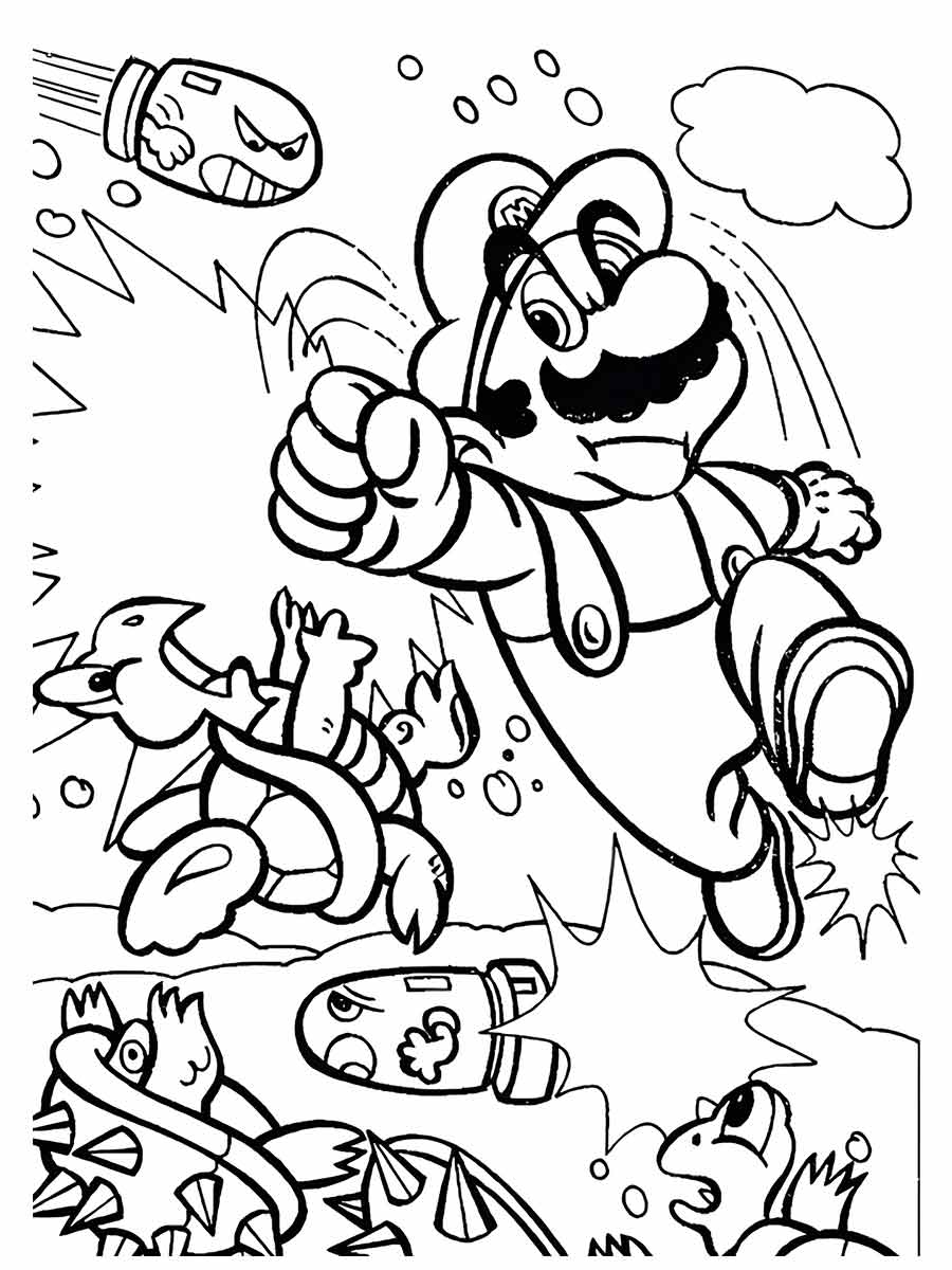 Desenho para colorir de Super Mario Bros