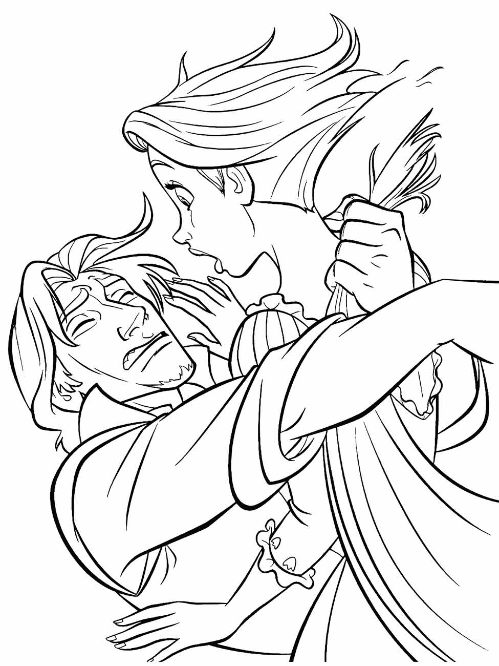 Desenho para colorir de Rapunzel.