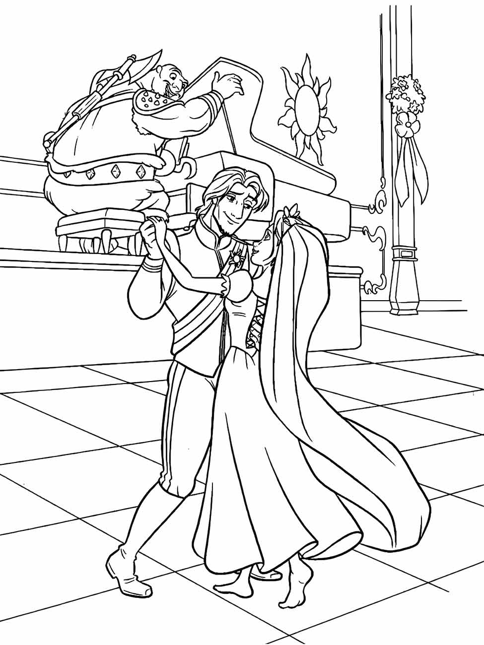 Desenho para colorir de Rapunzel