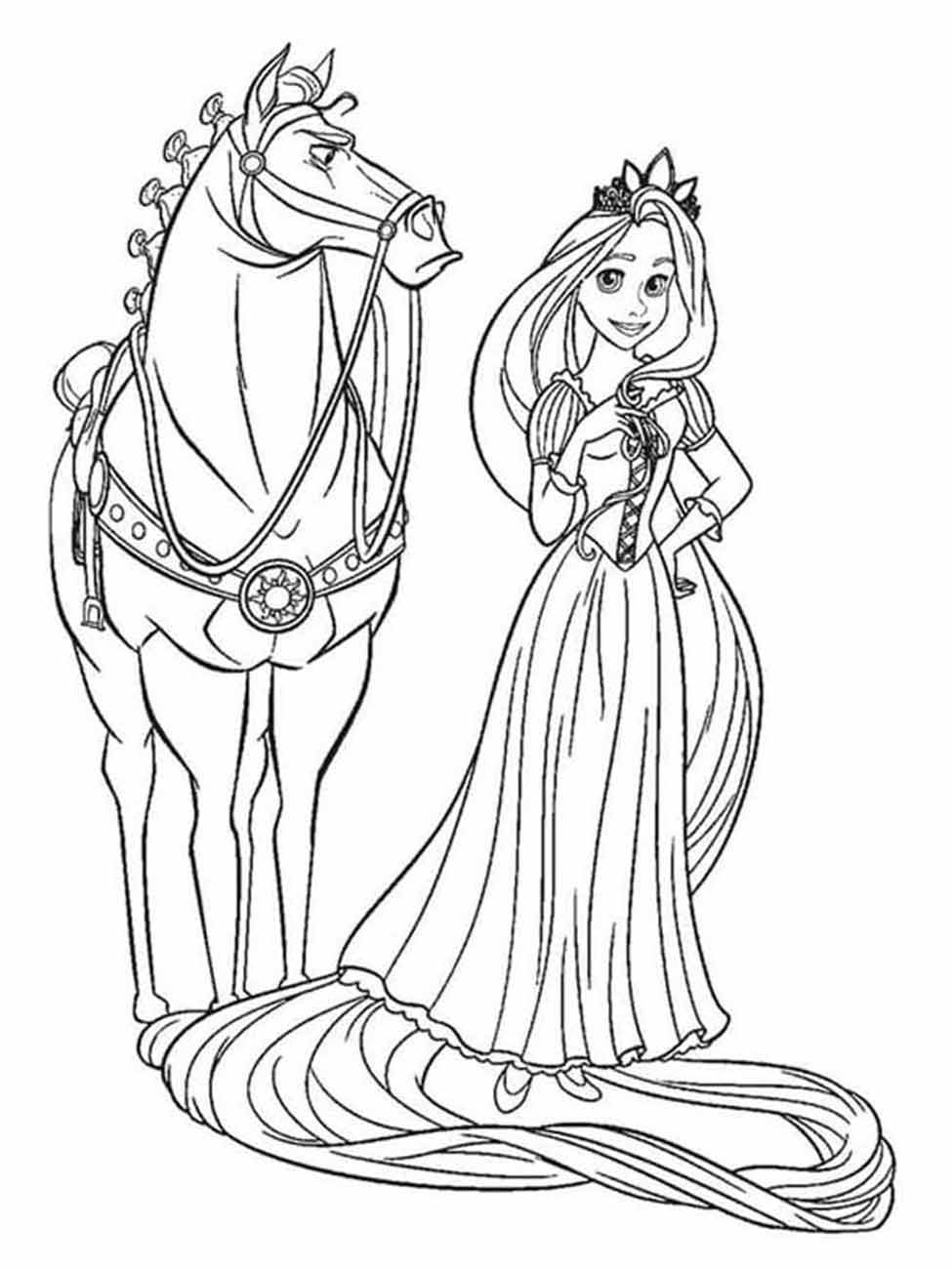 Desenhos da Rapunzel - Modelos para Colorir