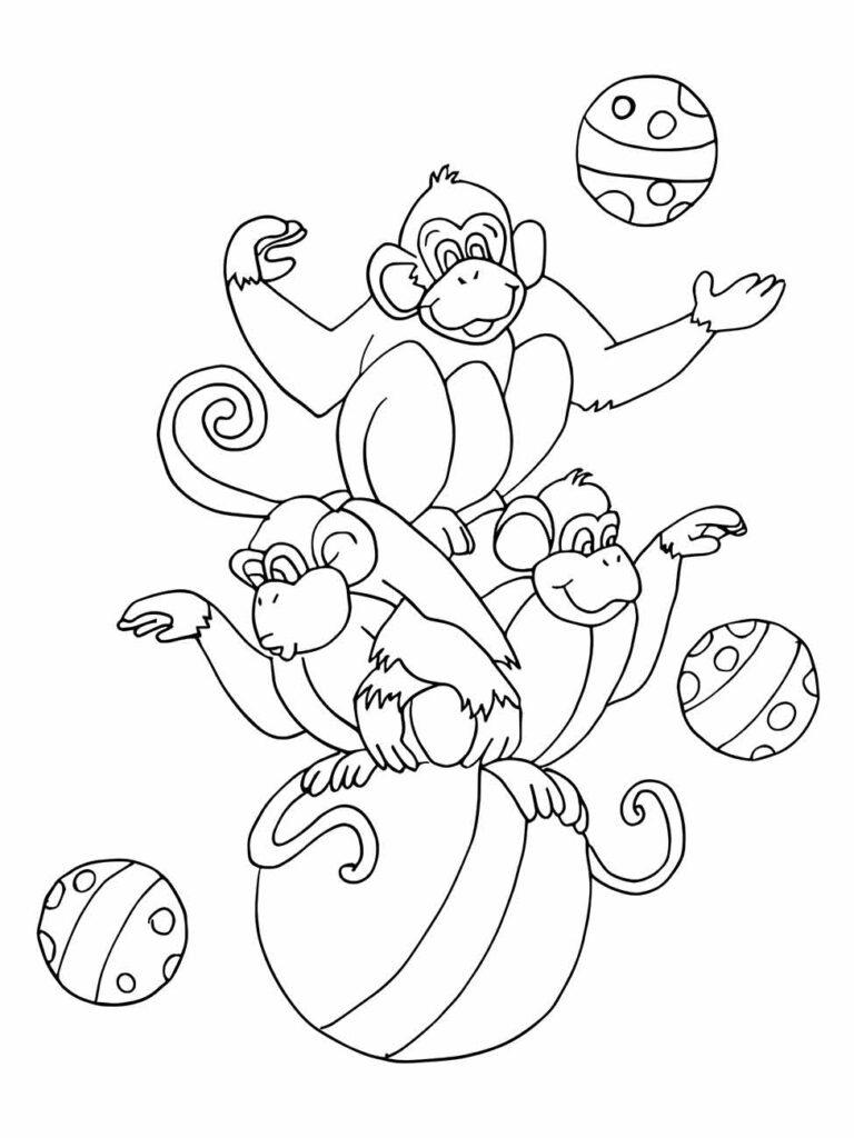 macacos para colorir