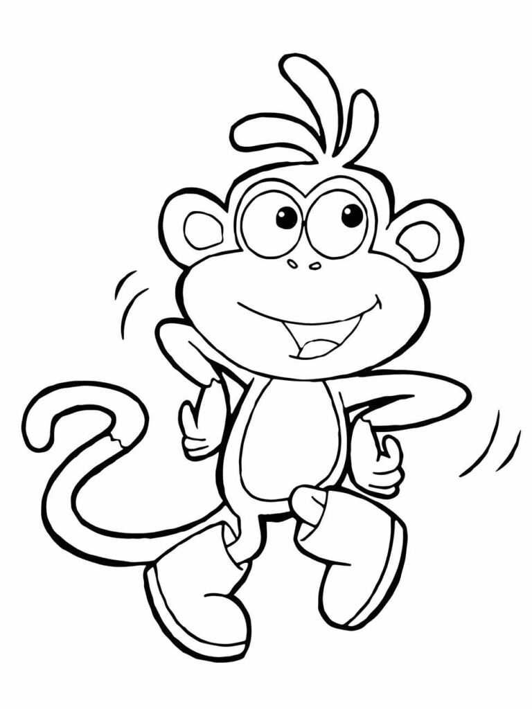 macaco para colorir