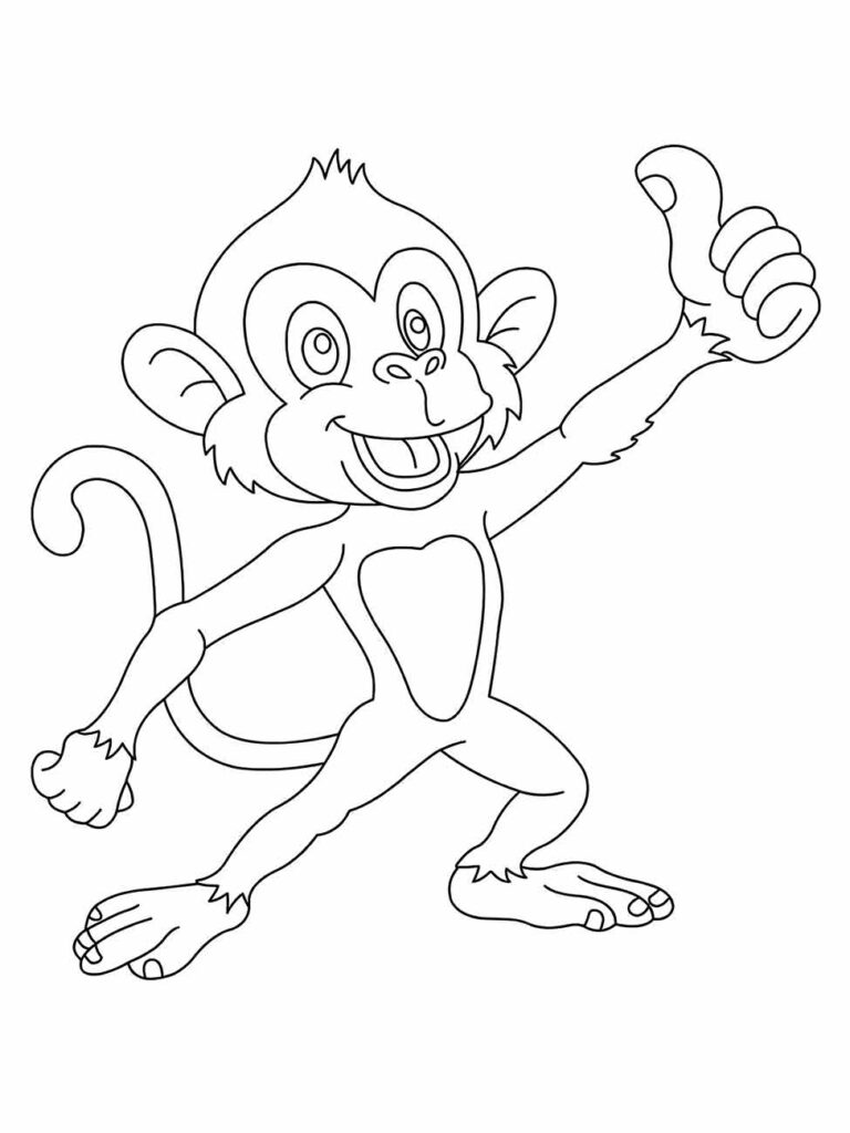 desenho macaco para colorir