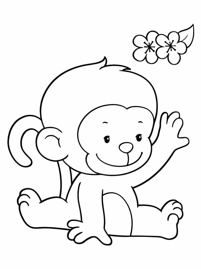 imagem de macaco para colorir