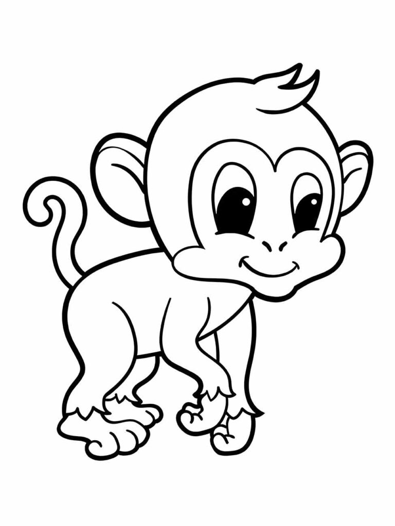 macaco para colorir e imprimir