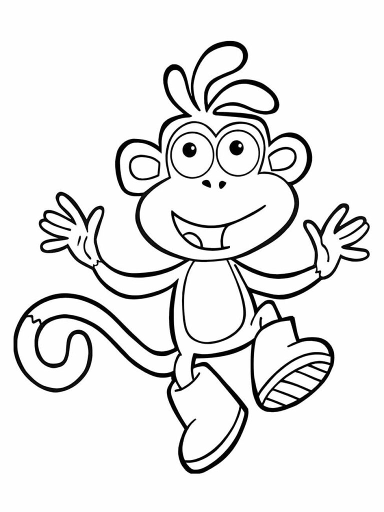 desenho para colorir de macaco