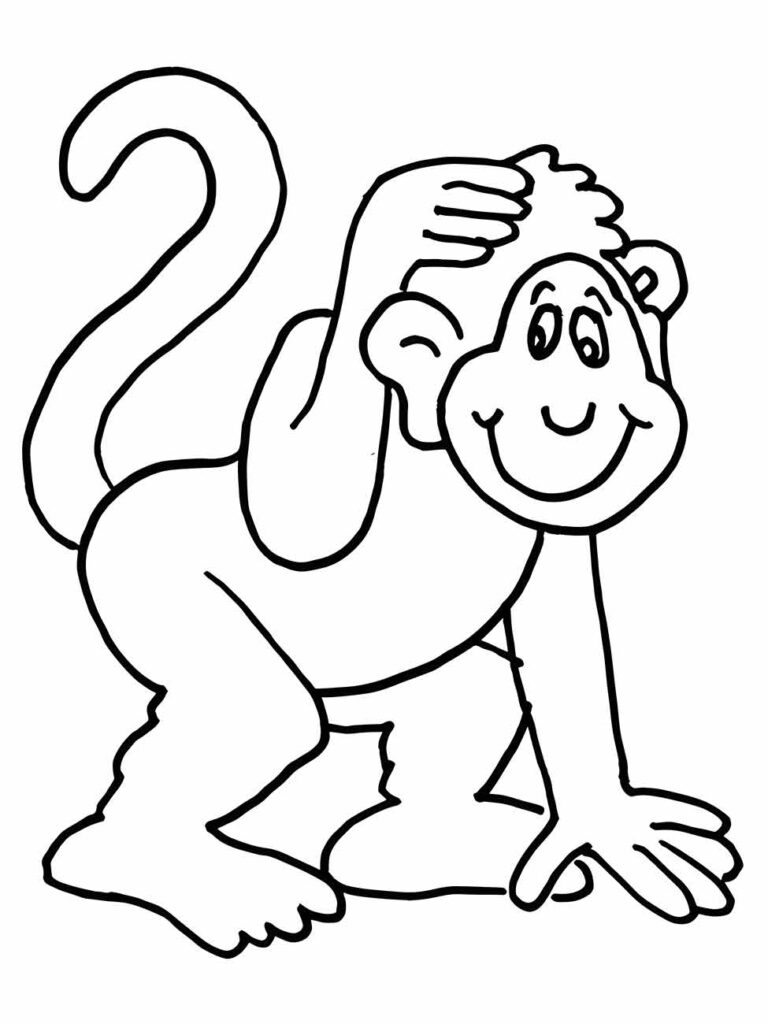 desenho para colorir de macaco