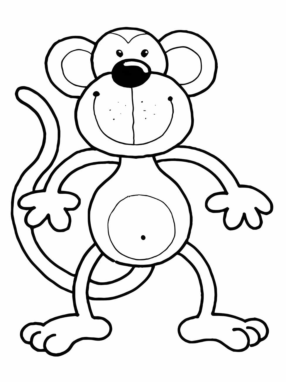 figura de macaco para colorir