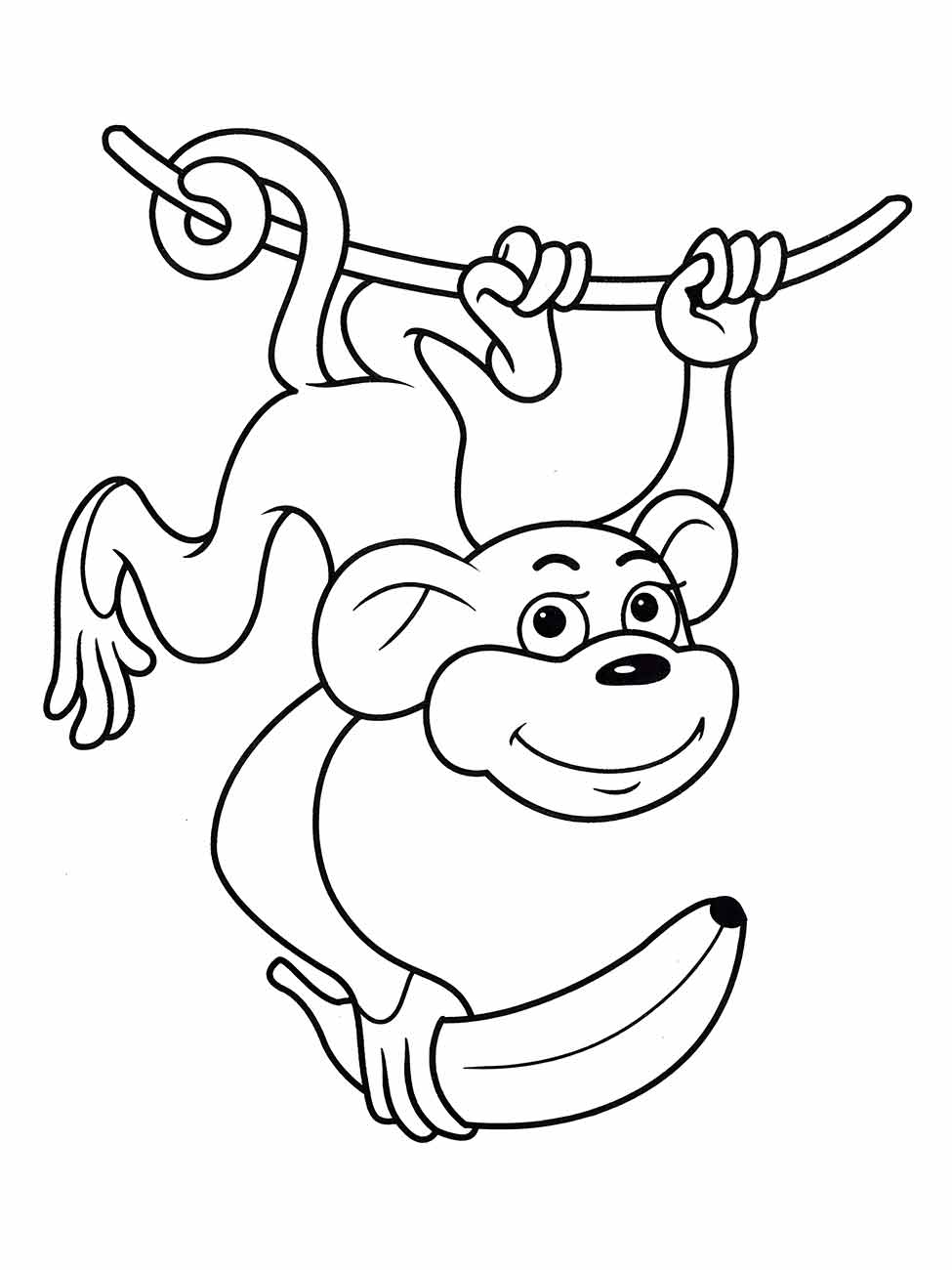 imagem de um macaco para colorir