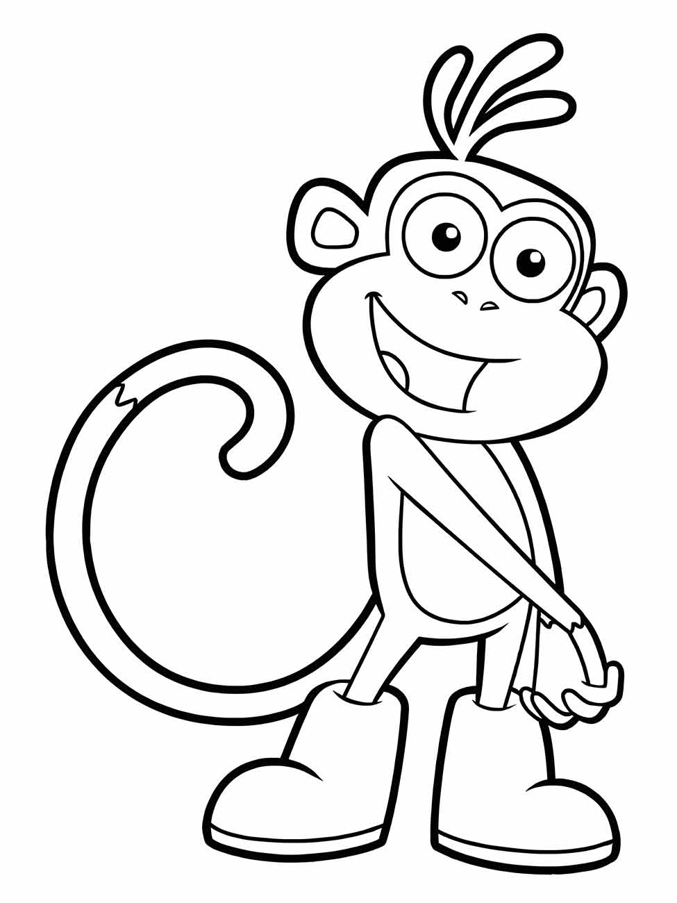 desenho de macaco para imprimir e pintar