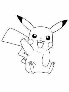 Desenho do Pikachu para colorir e imprimir