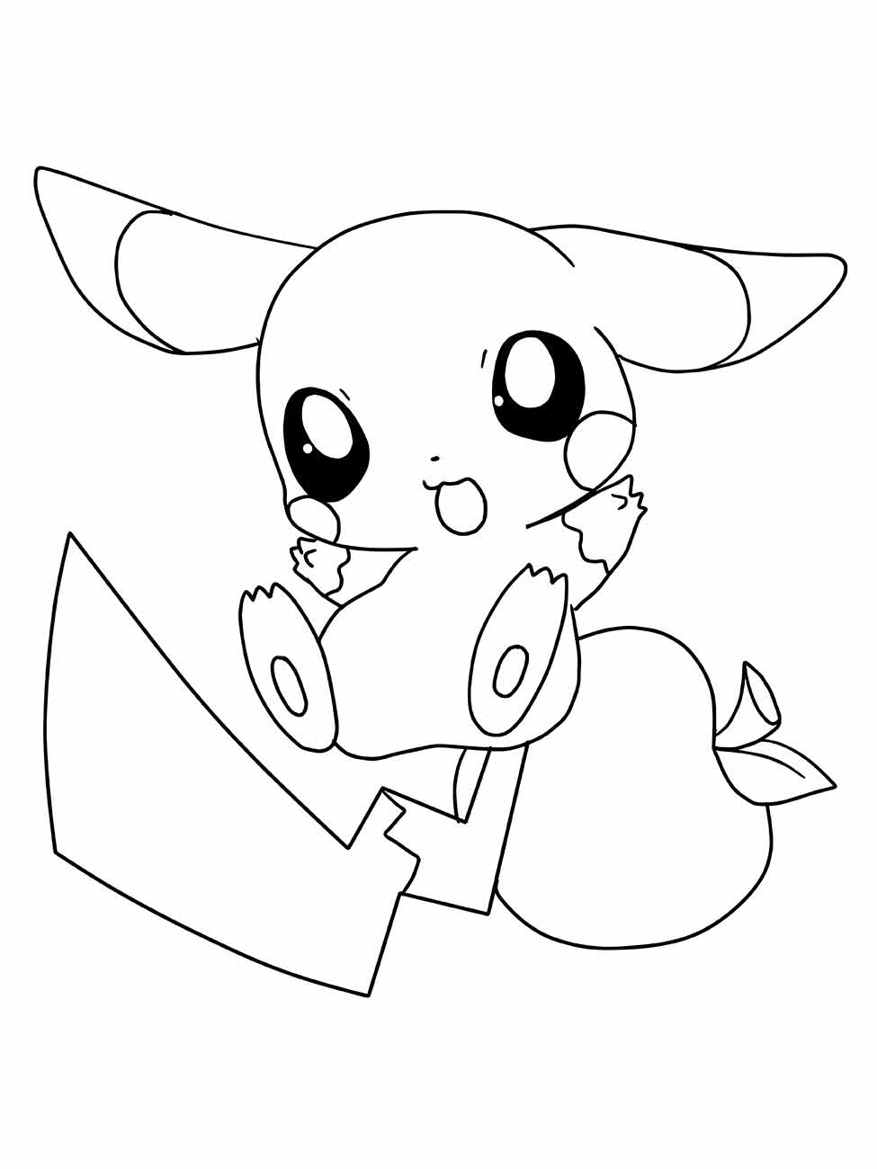 62 Desenhos De Pikachu Para Colorir 