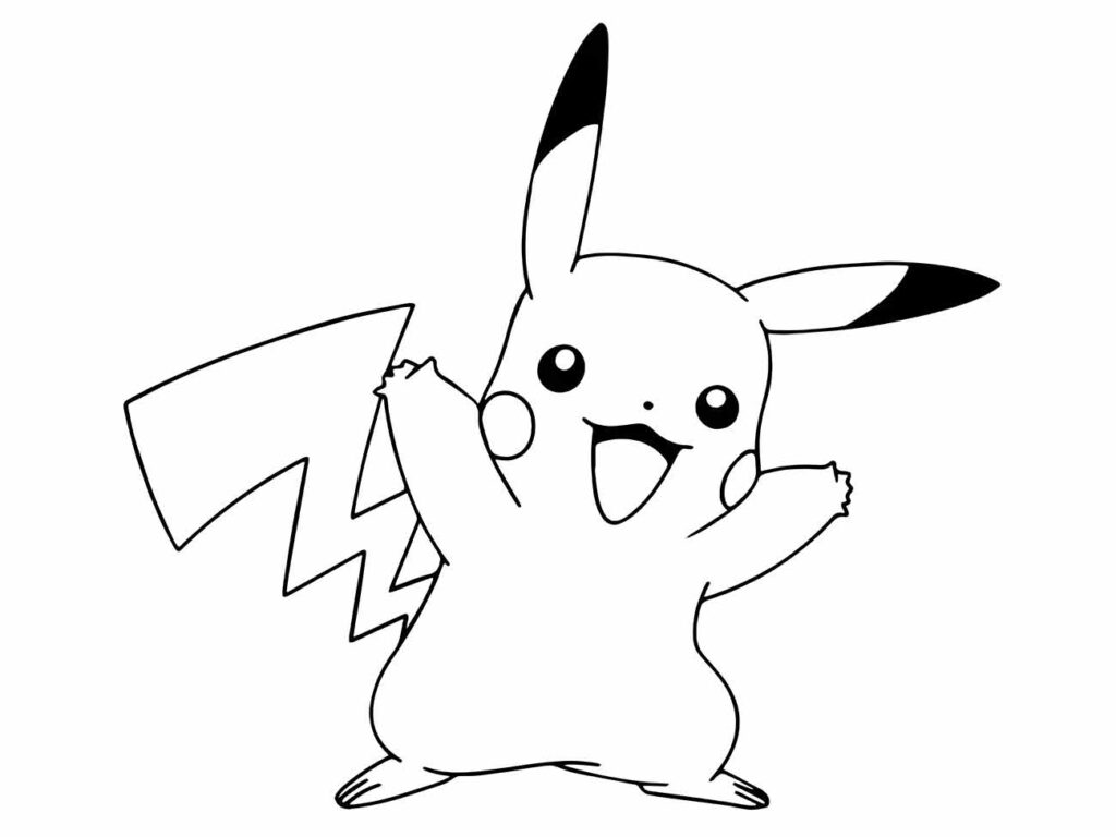 Pikachu desenho para colorir