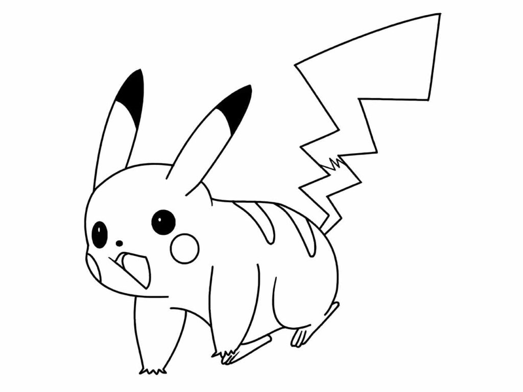 Pikachu para colorir