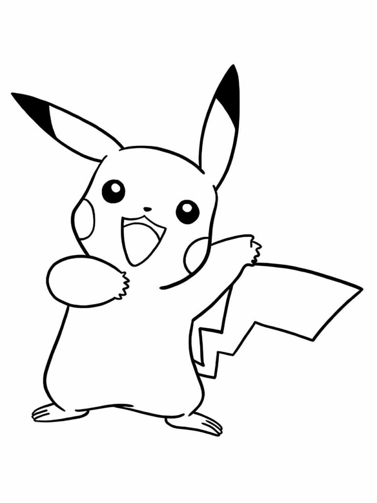 Desenho de Pikachu para colorir