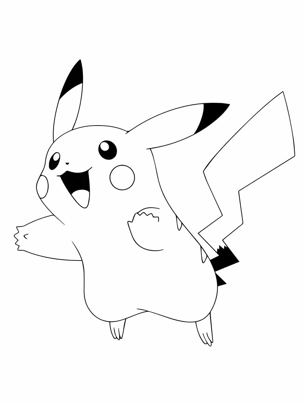 Desenho do Pikachu para colorir