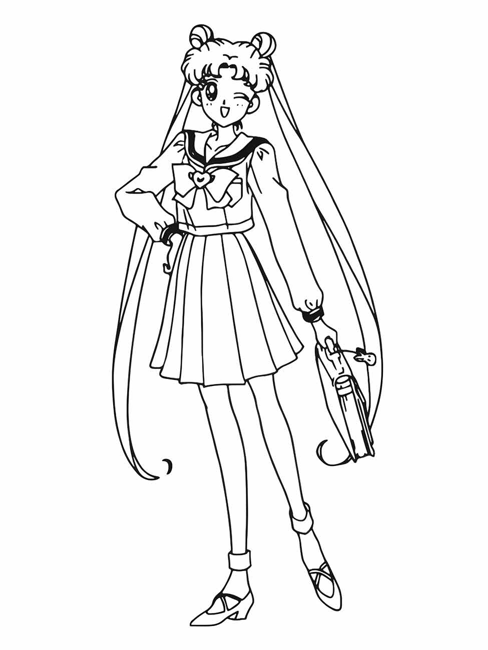 Desenho de Sailor Moon para colorir nas escolas