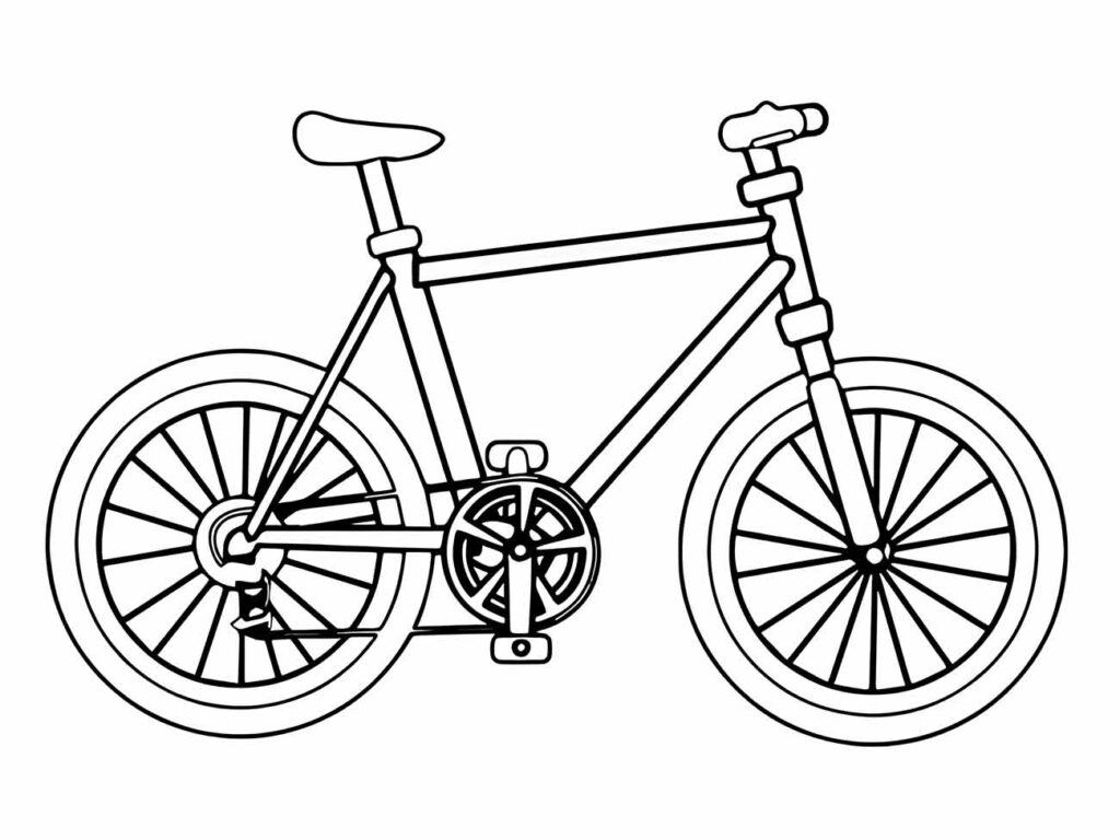 Desenho de bicicleta para colorir