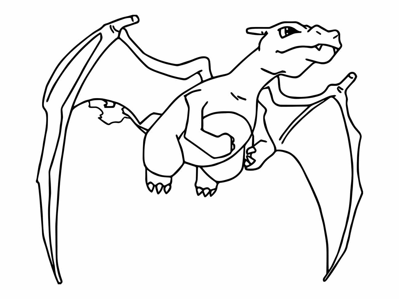 charizard voando para colorir