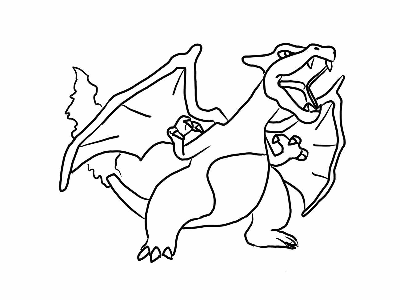 desenho charizard para colorir na edução