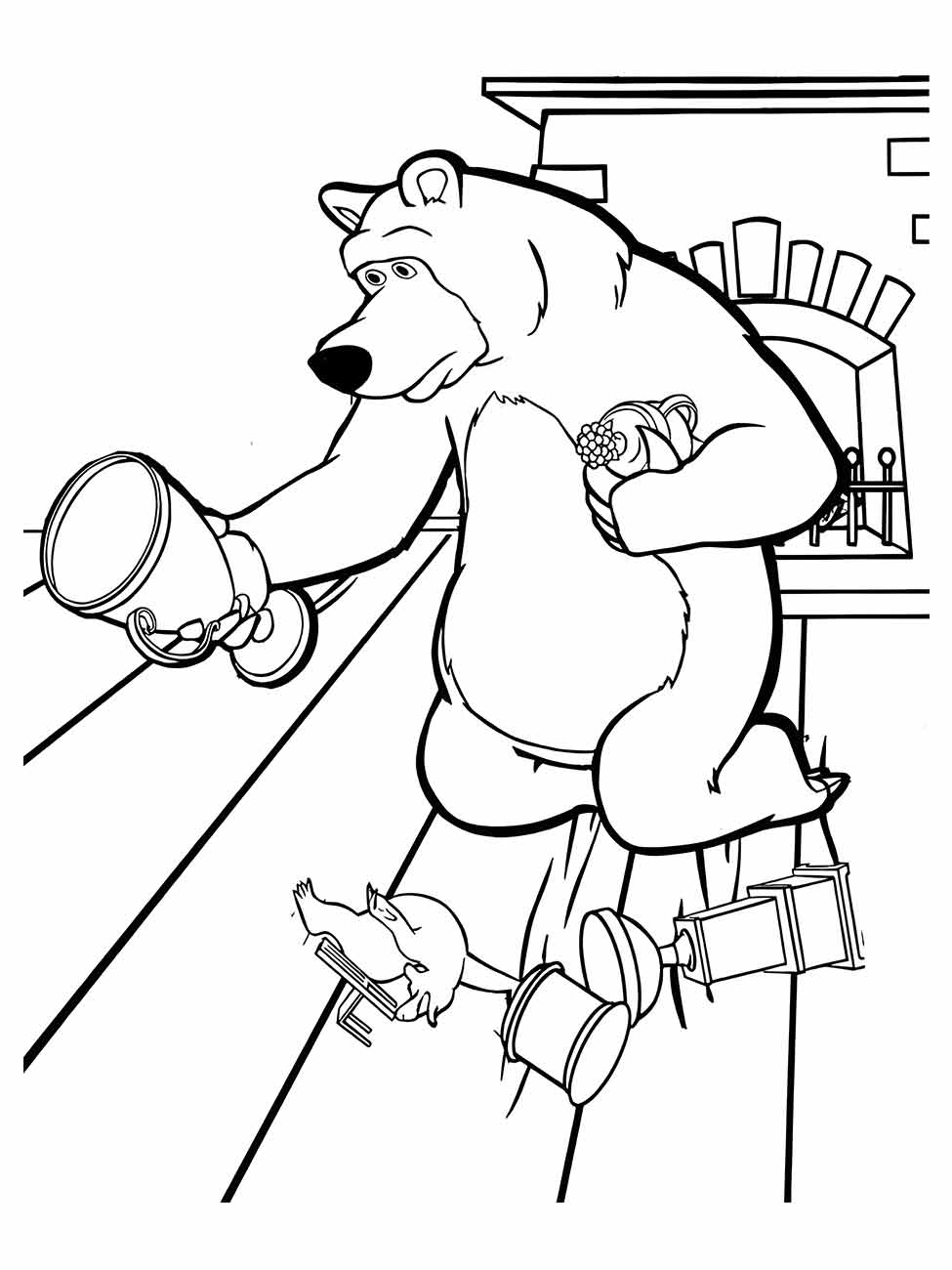 desenho de urso para colorir