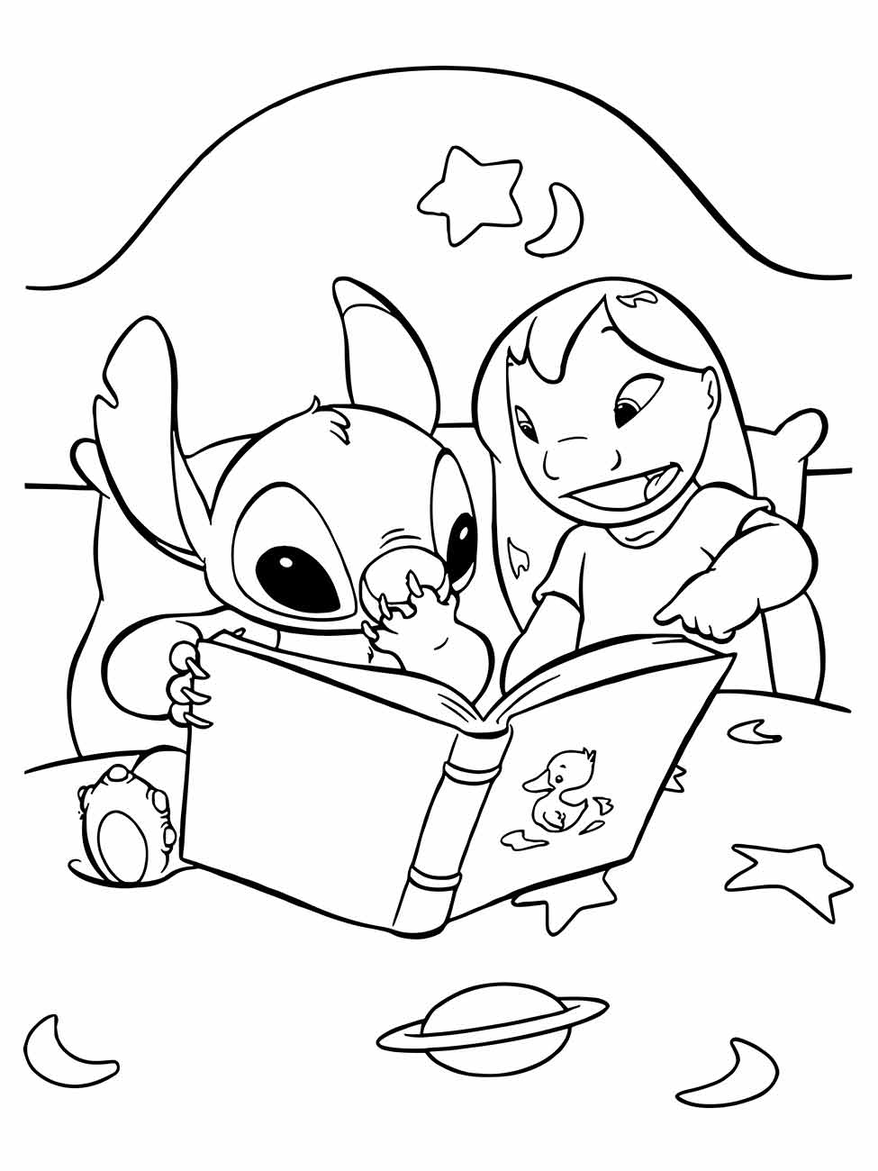 Desenho Lilo e Stitch para desenhar.