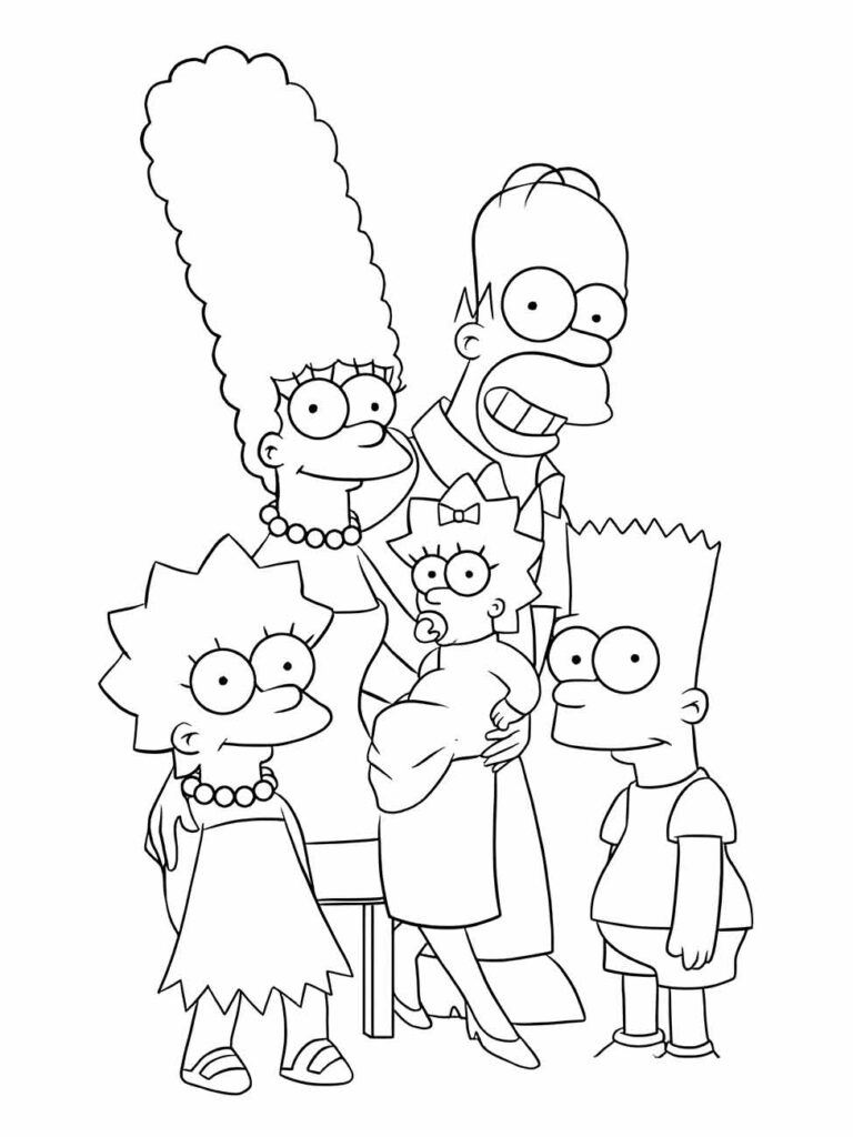 Desenho para desenhar da família Simpsons