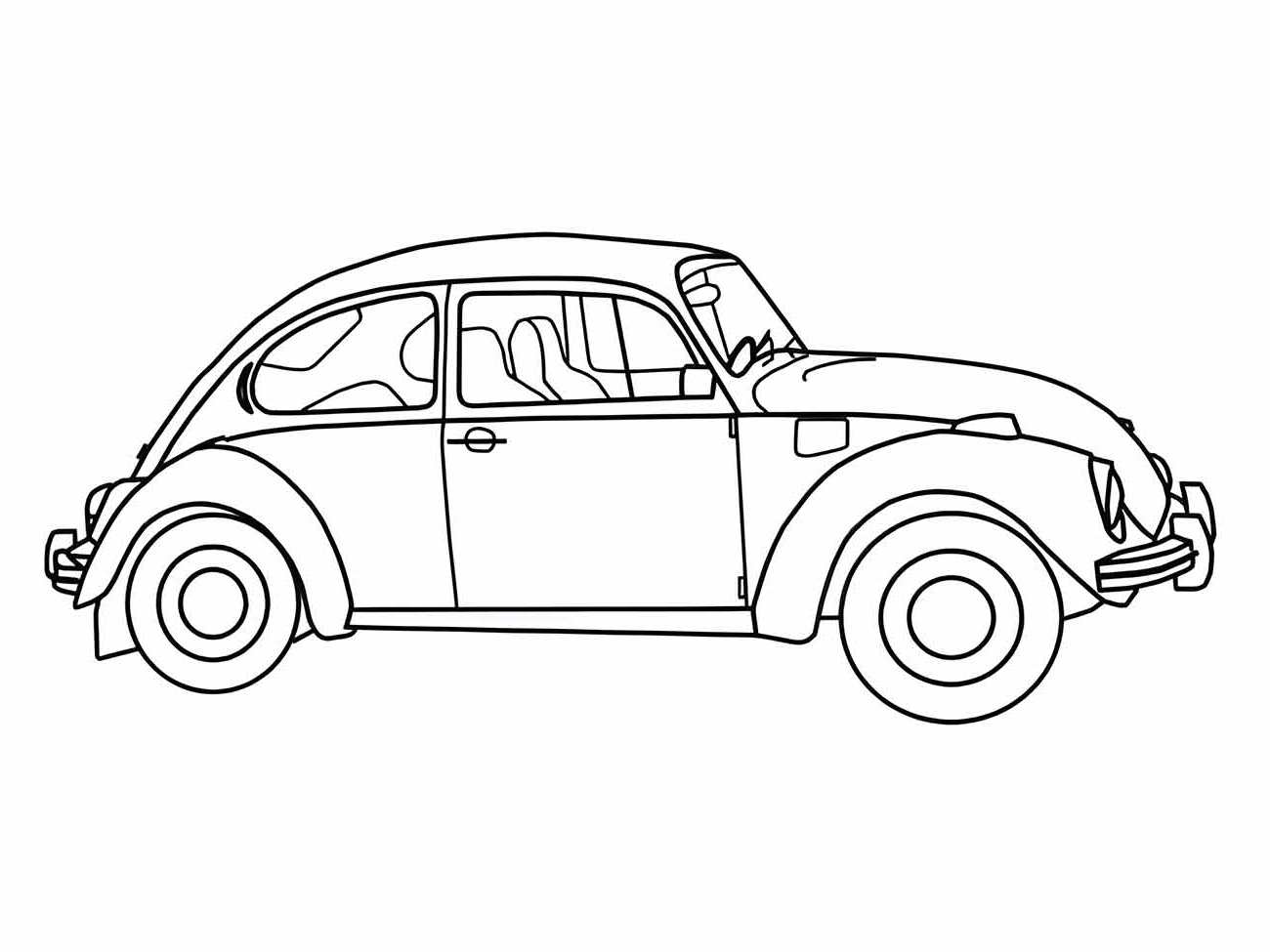 desenho fusca para colorir