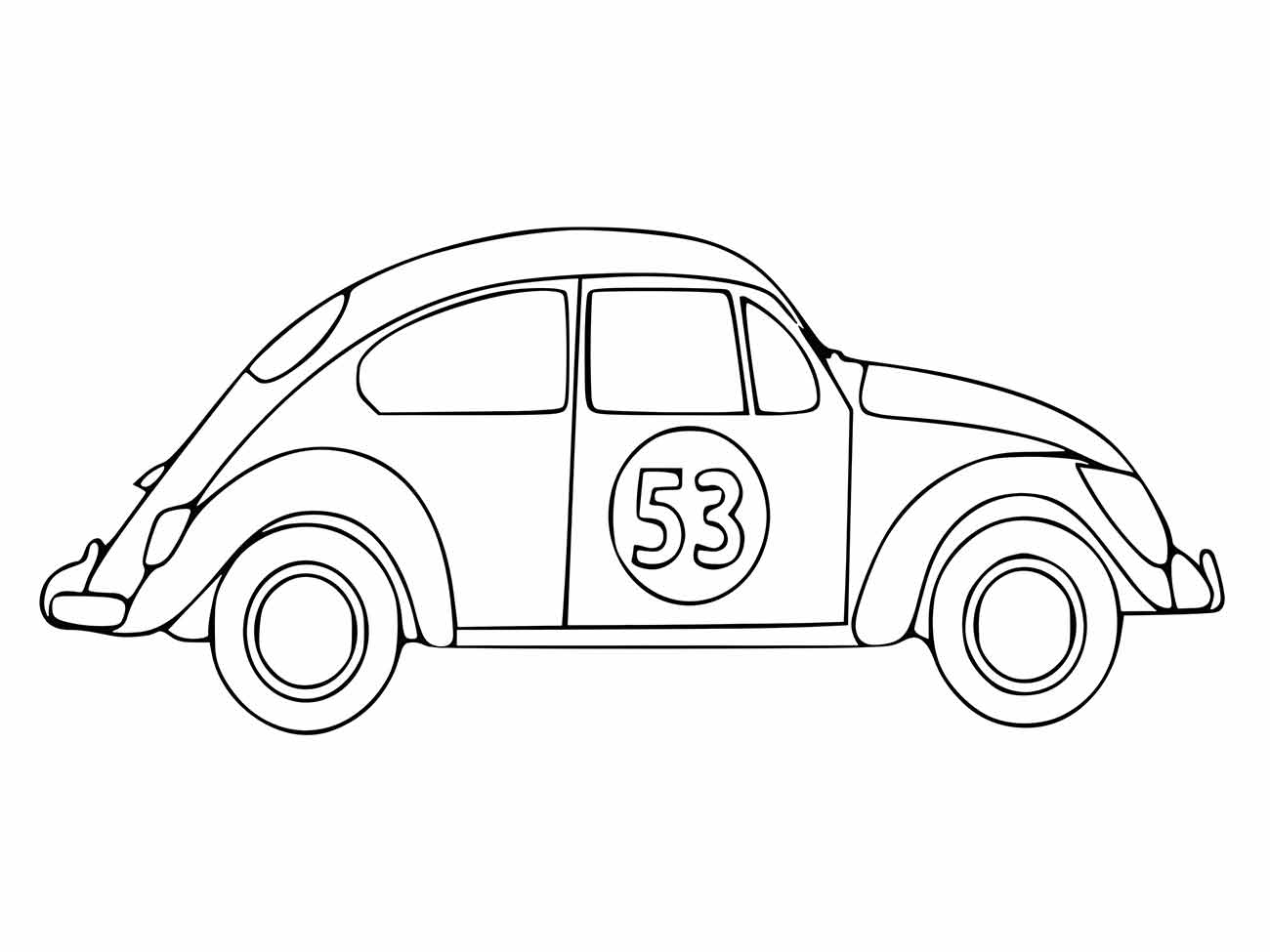 20 desenhos de fusca para colorir