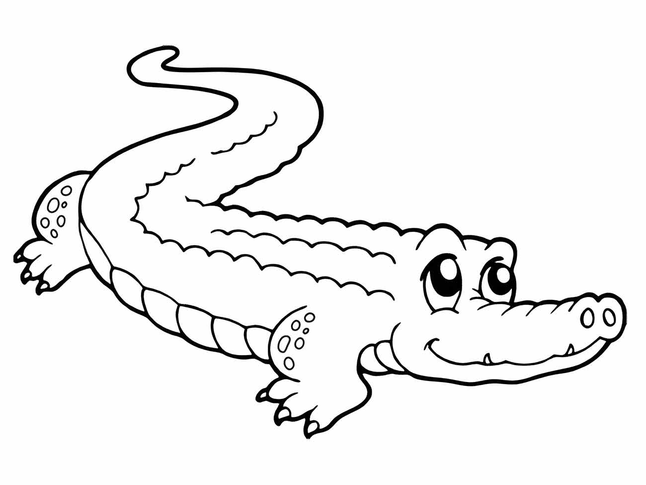 Desenho de crocodilo para imprimir colorir