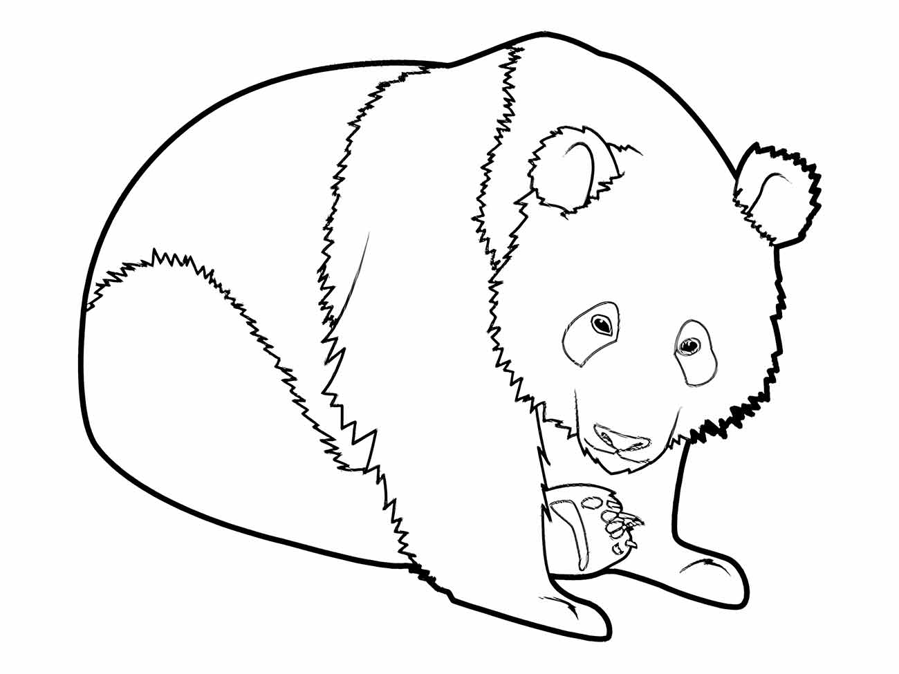 desenho para colorir de panda