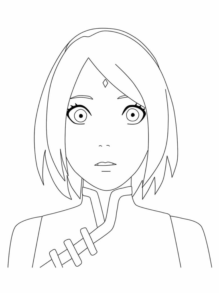 Desenho para colorir de Sakura Haruno, surpres.